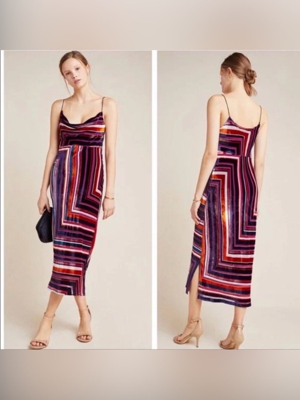 NWT Anthropologie Tina Velvet Slip Dress | Small Petite